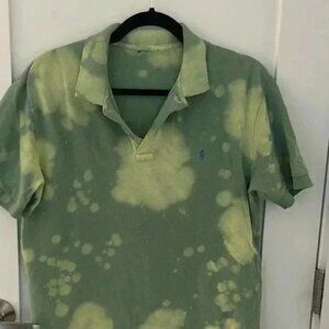 Oversized distressed polo